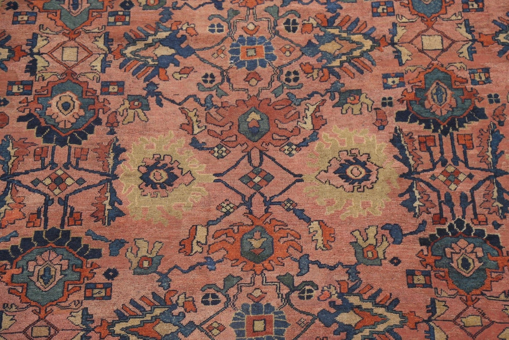 Pre-1900 Antique Vegetable Dye Sultanabad Ziegler Persian Rug 10x12