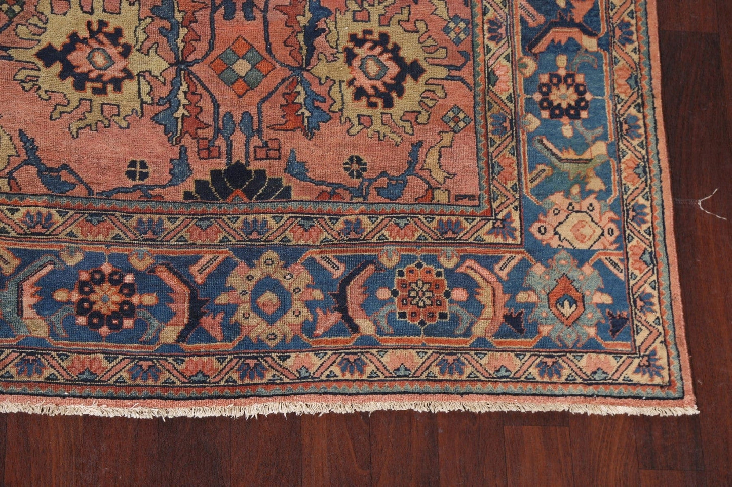 Pre-1900 Antique Vegetable Dye Sultanabad Ziegler Persian Rug 10x12