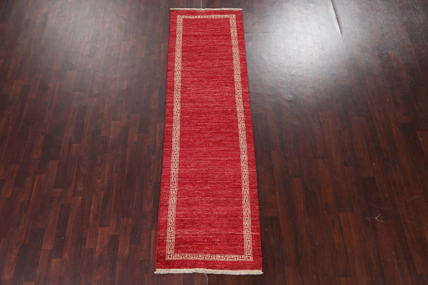 Red Wool Gabbeh Kashkoli Oriental Runner Rug 3x9