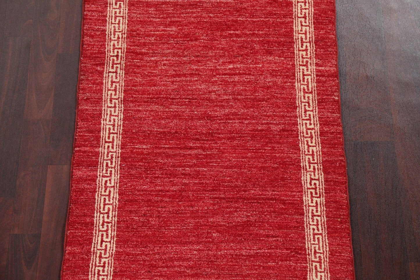 Red Wool Gabbeh Kashkoli Oriental Runner Rug 3x9