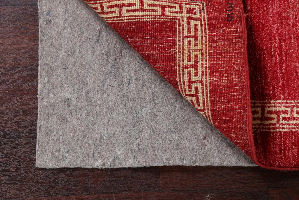 Red Wool Gabbeh Kashkoli Oriental Runner Rug 3x9