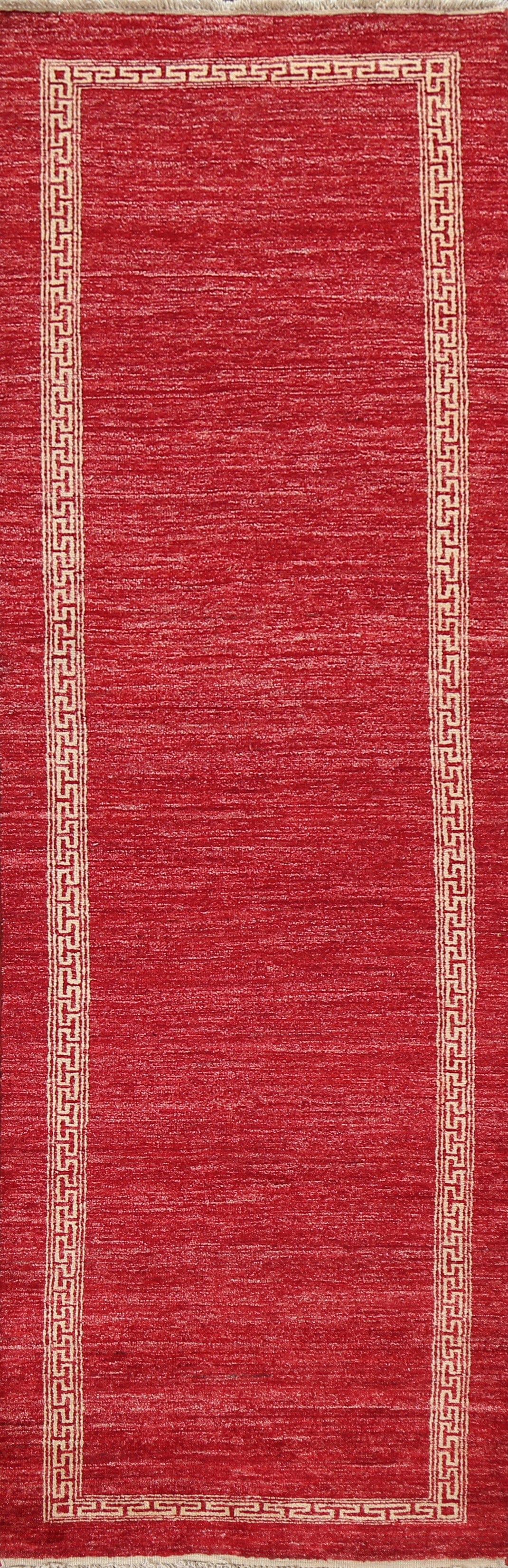 Red Wool Gabbeh Kashkoli Oriental Runner Rug 3x9