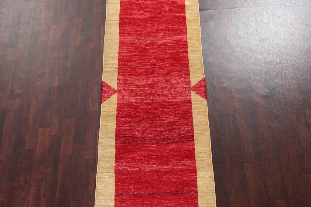 Handmade Gabbeh Kashkoli Oriental Runner Rug 3x10