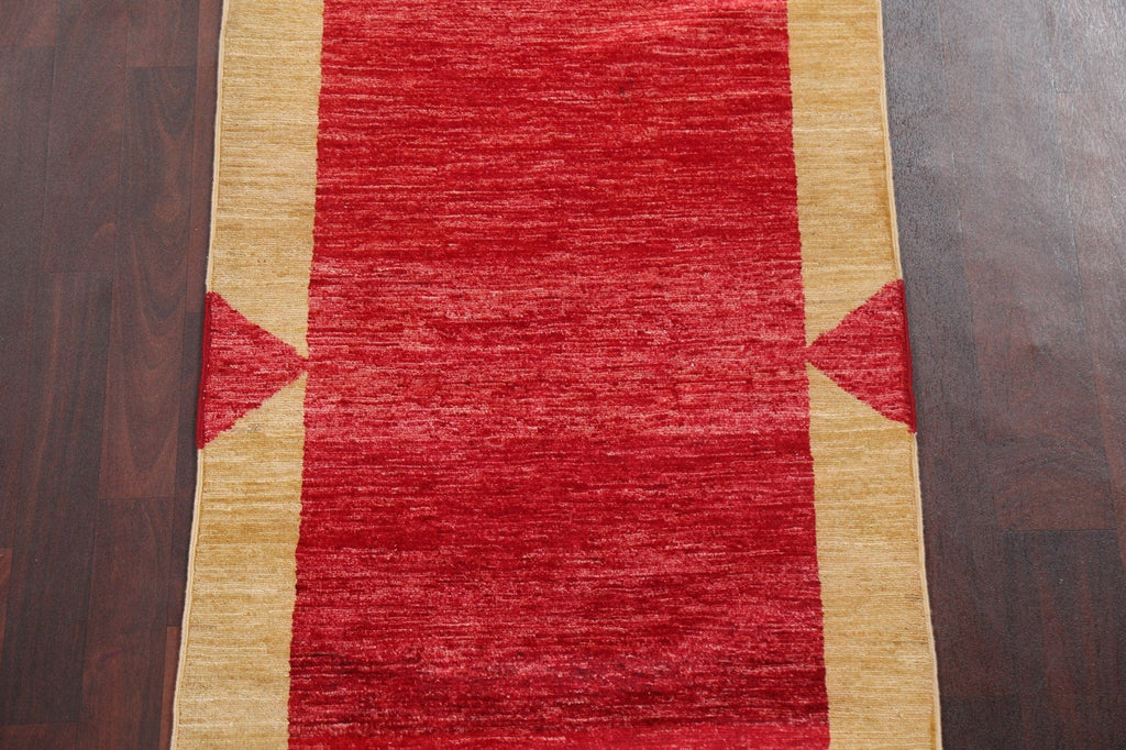 Handmade Gabbeh Kashkoli Oriental Runner Rug 3x10