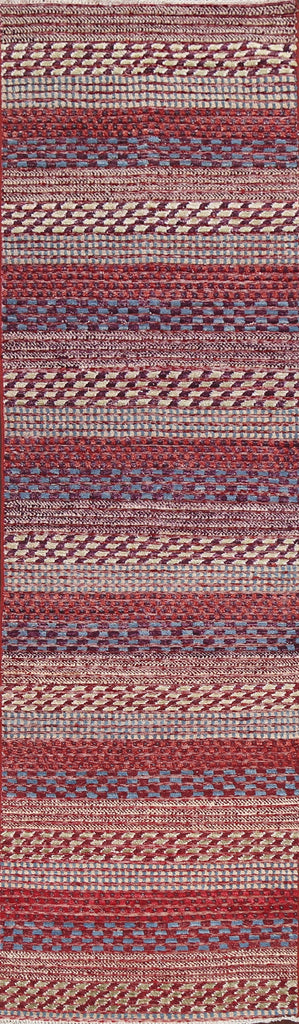 Handmade Wool Gabbeh Kashkoli Oriental Runner Rug 2x10