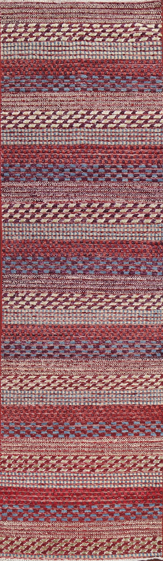 Handmade Wool Gabbeh Kashkoli Oriental Runner Rug 2x10