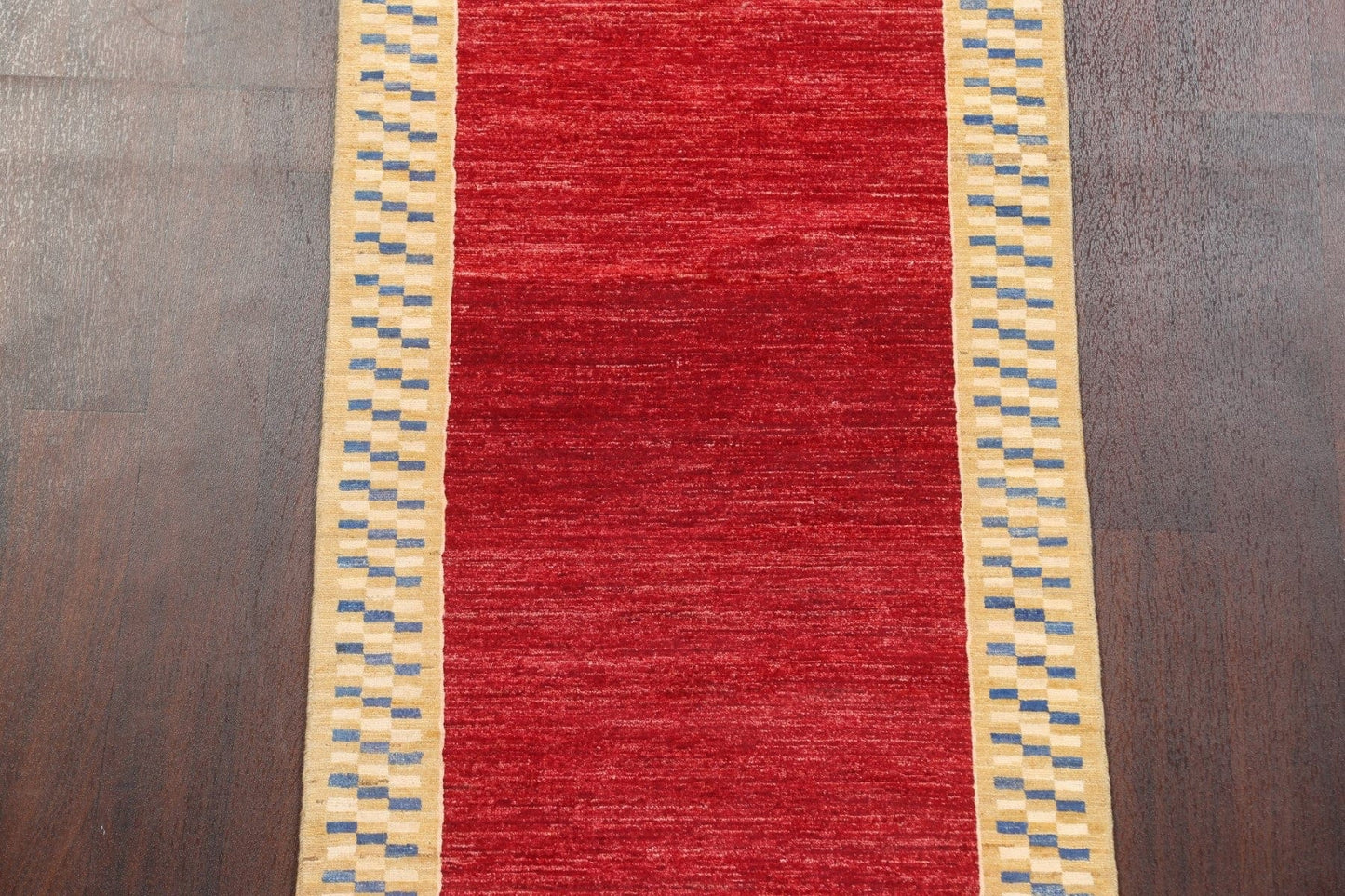 Red Gabbeh Kashkoli Oriental Runner Rug 3x10