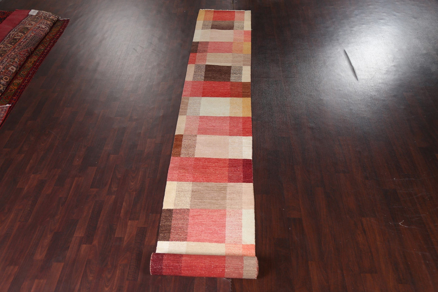 Modern Wool Gabbeh Kashkoli Oriental Runner Rug 3x21