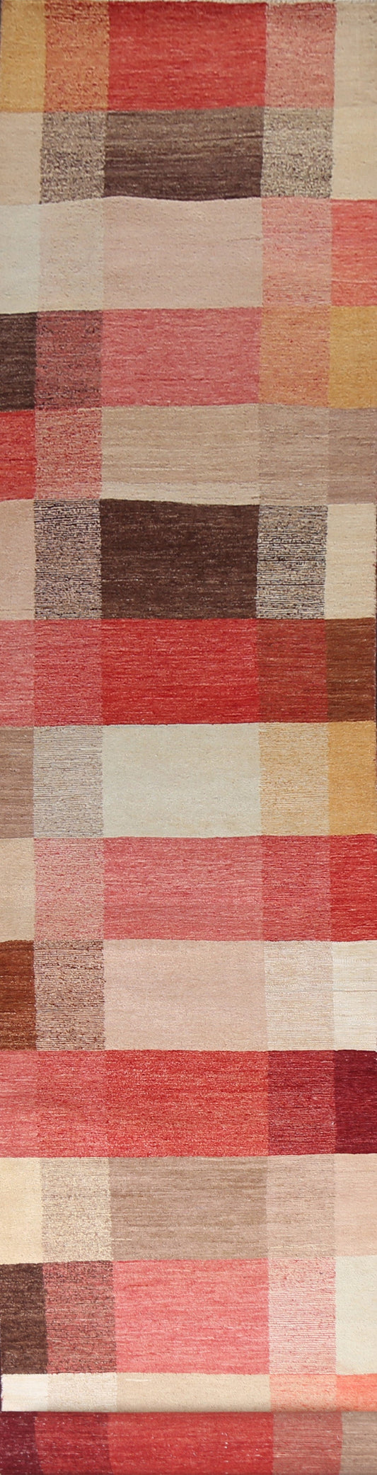 Modern Wool Gabbeh Kashkoli Oriental Runner Rug 3x21