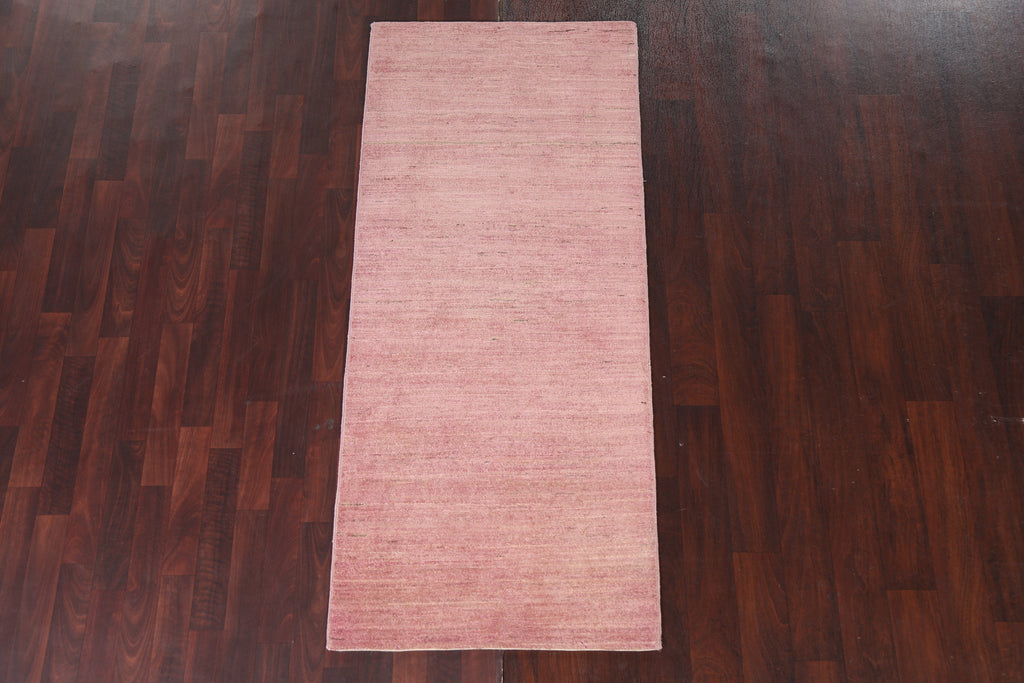 Pink Wool Gabbeh Kashkoli Oriental Rug 3x6