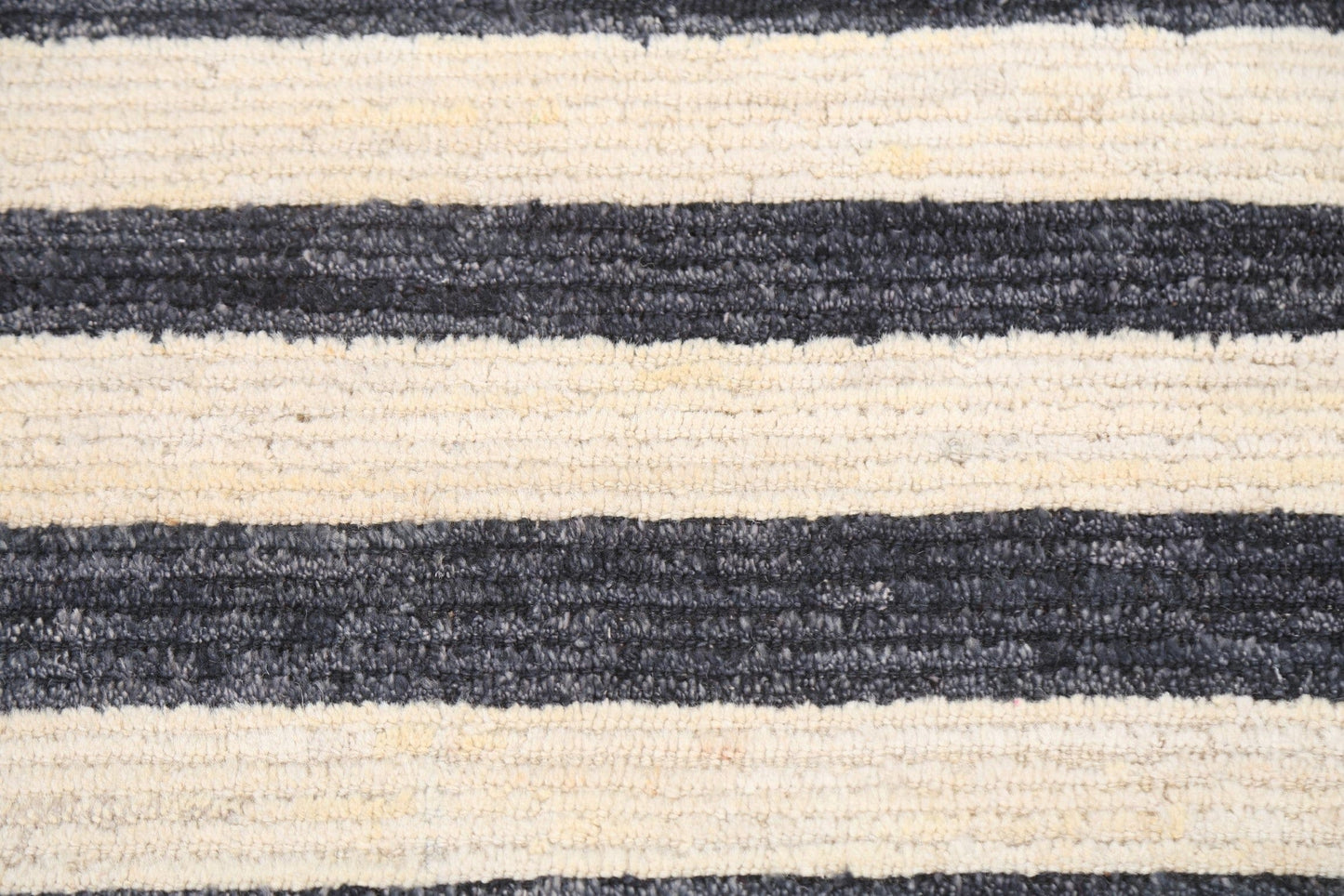 Black & White Striped Gabbeh Kashkoli Oriental Rug 4x4