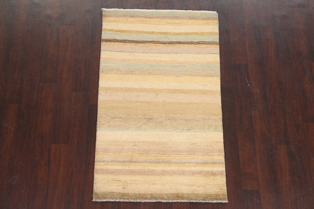 Striped Gabbeh Kashkoli Oriental Wool Rug 3x5