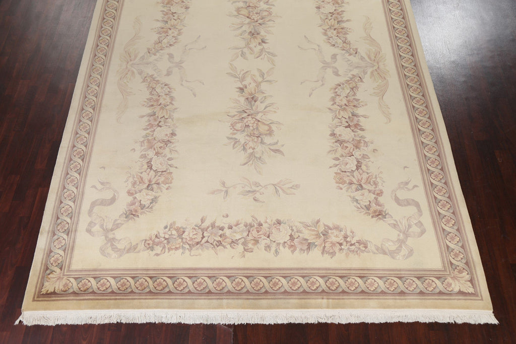 Handmade Wool/ Silk Aubusson Oriental Rug 10x14