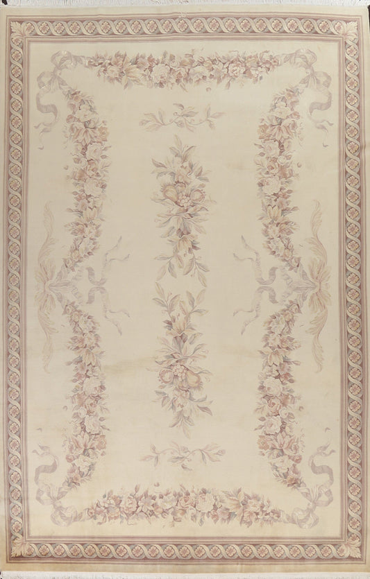 Handmade Wool/ Silk Aubusson Oriental Rug 10x14
