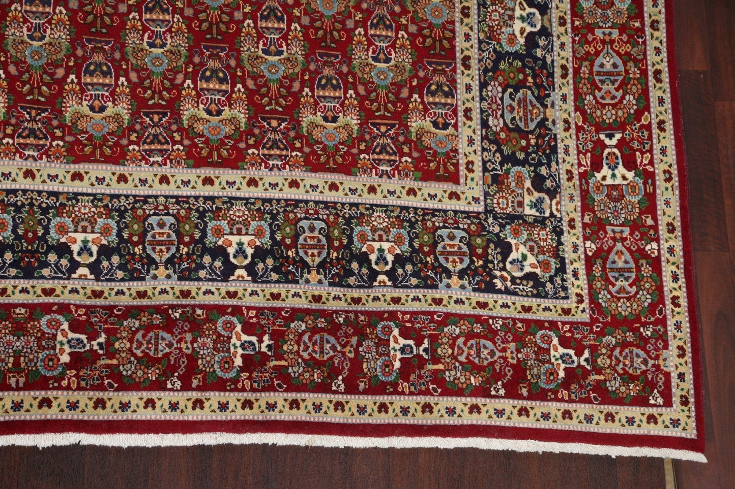 Vegetable Dye Red Tabriz Large Persian Rug 10x15