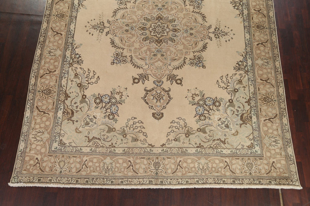 Vintage Floral Tabriz Persian Area Rug 10x13