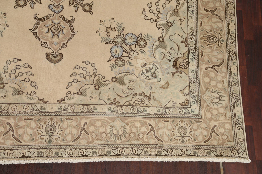 Vintage Floral Tabriz Persian Area Rug 10x13