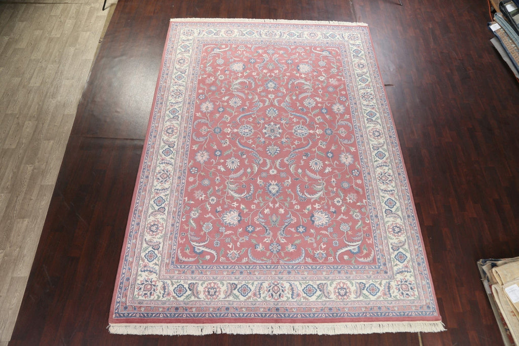 Handmade Floral Kashan Oriental Area Rug 10x14