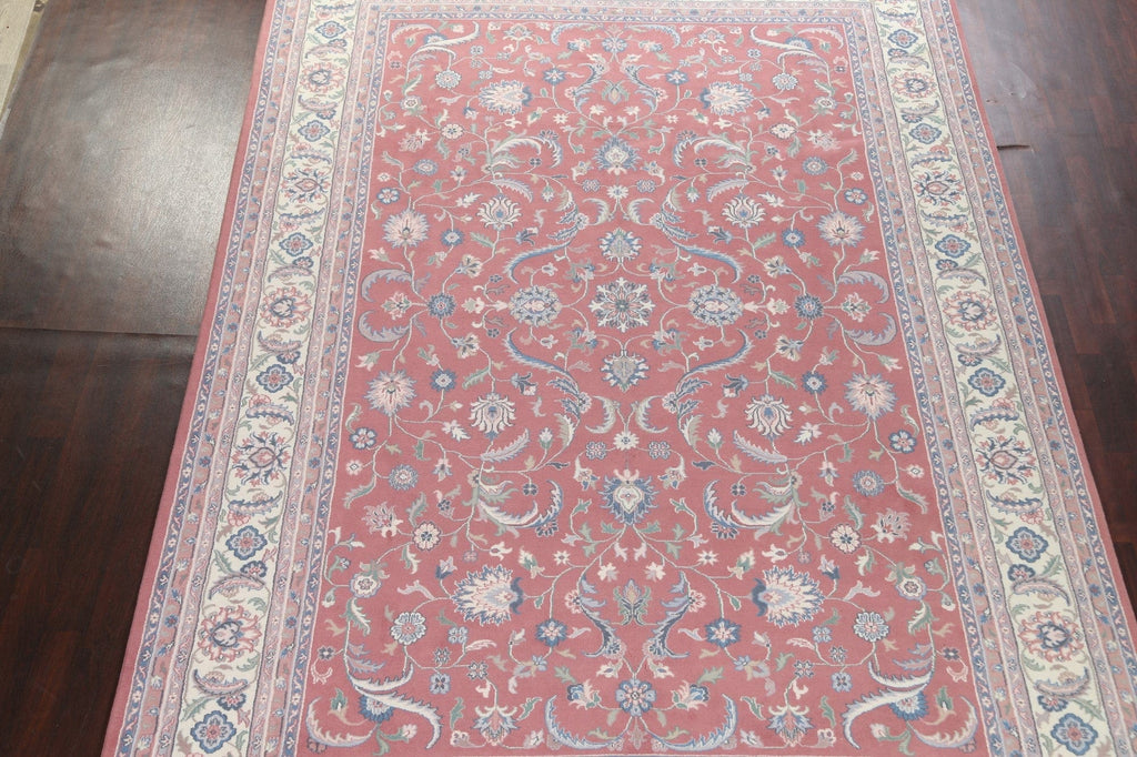 Handmade Floral Kashan Oriental Area Rug 10x14