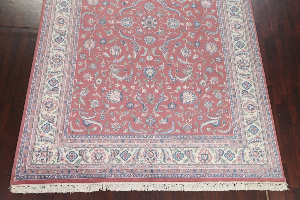 Handmade Floral Kashan Oriental Area Rug 10x14