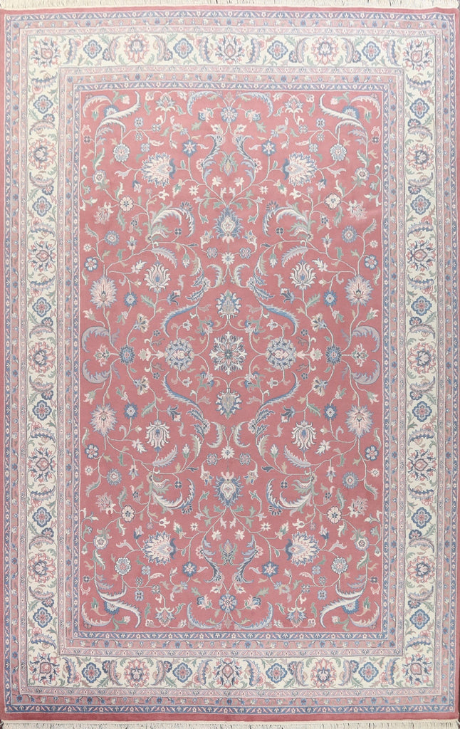 Handmade Floral Kashan Oriental Area Rug 10x14