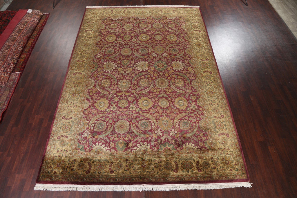 Large Floral Vegetable Dye Agra Oriental Rug 10x15