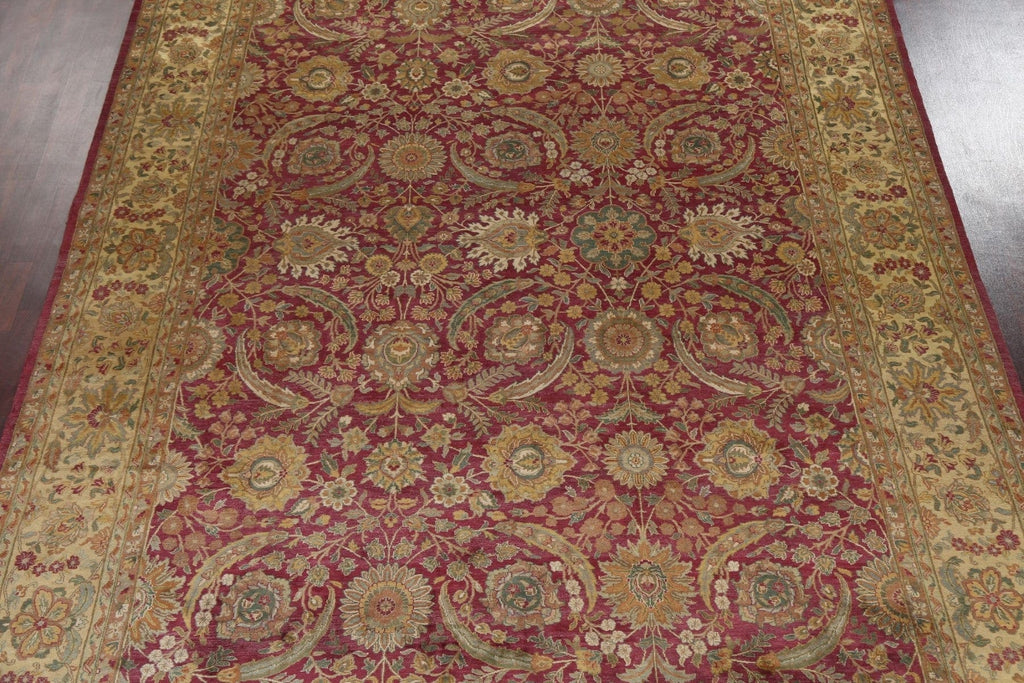 Large Floral Vegetable Dye Agra Oriental Rug 10x15