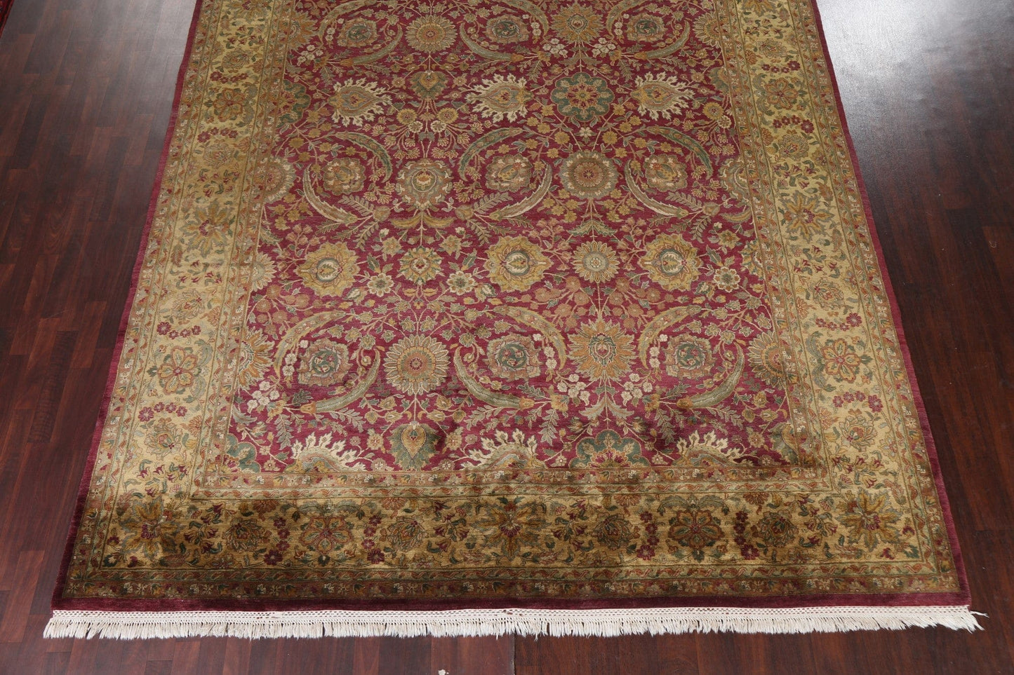 Large Floral Vegetable Dye Agra Oriental Rug 10x15