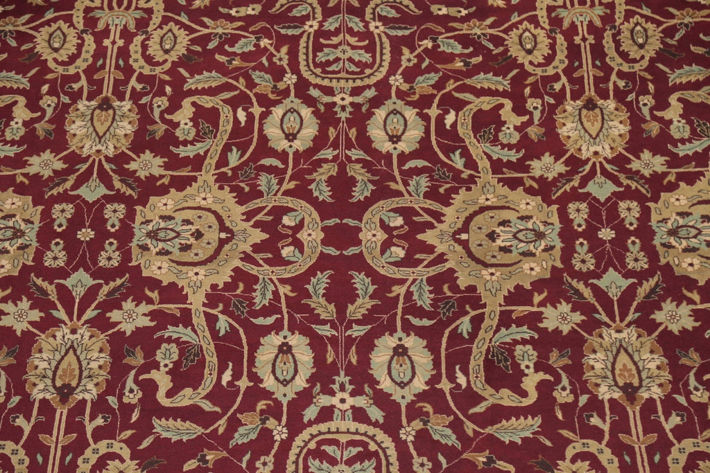 Vegetable Dye Red Large Agra Oriental Rug 10x14