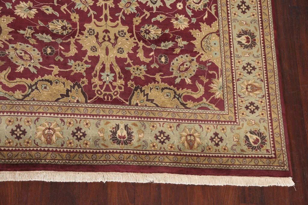 Vegetable Dye Red Large Agra Oriental Rug 10x14