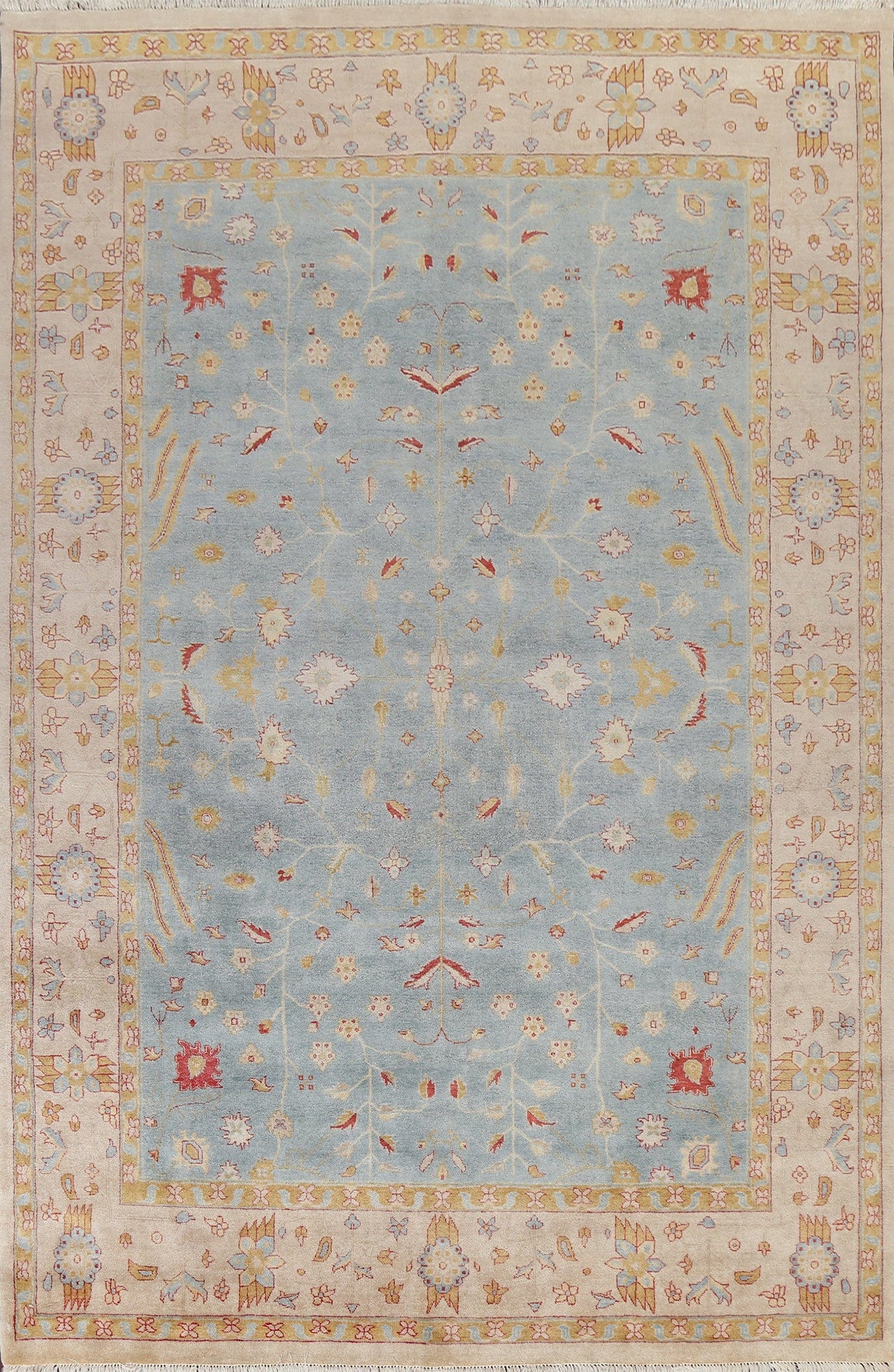 Vegetable Dye Wool Oushak Oriental Area Rug 9x12