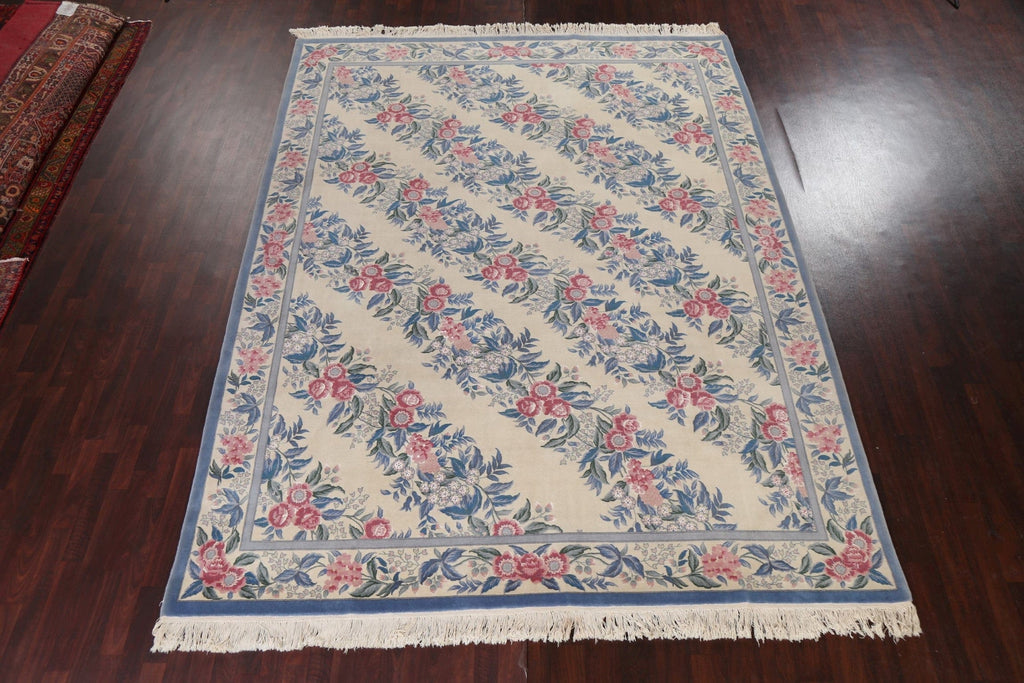 Vegetable Dye Aubusson Oriental Area Rug 9x12