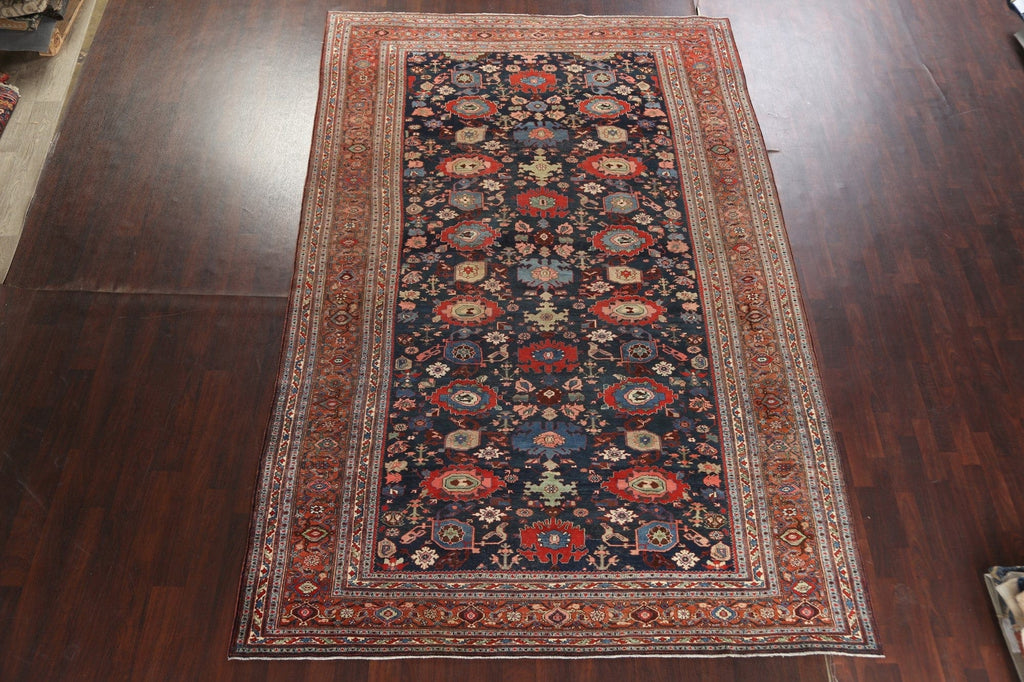 Pre-1900 Antique Vegetable Dye Bidjar Halvaei Persian Rug 8x13