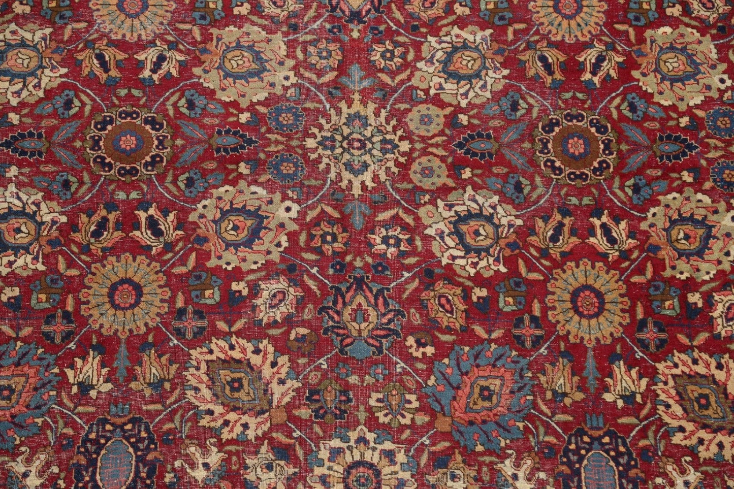 Pre-1900 Antique Vegetable Dye Tabriz Persian Area Rug 9x12