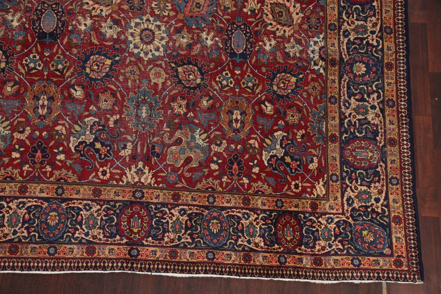 Pre-1900 Antique Vegetable Dye Tabriz Persian Area Rug 9x12