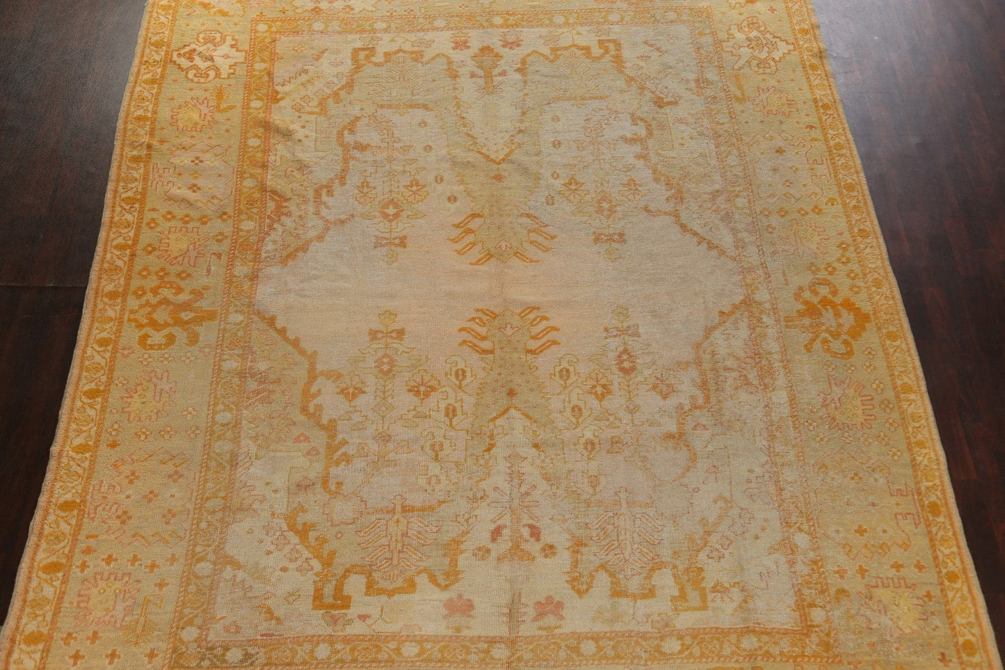 Vegetable Dye Oushak Handmade Turkish Rug 10x13