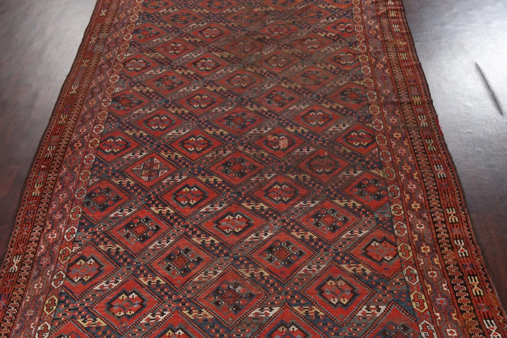 Pre-1900 Antique Vegetable Dye Turkoman Bashir Persian Rug 9x20