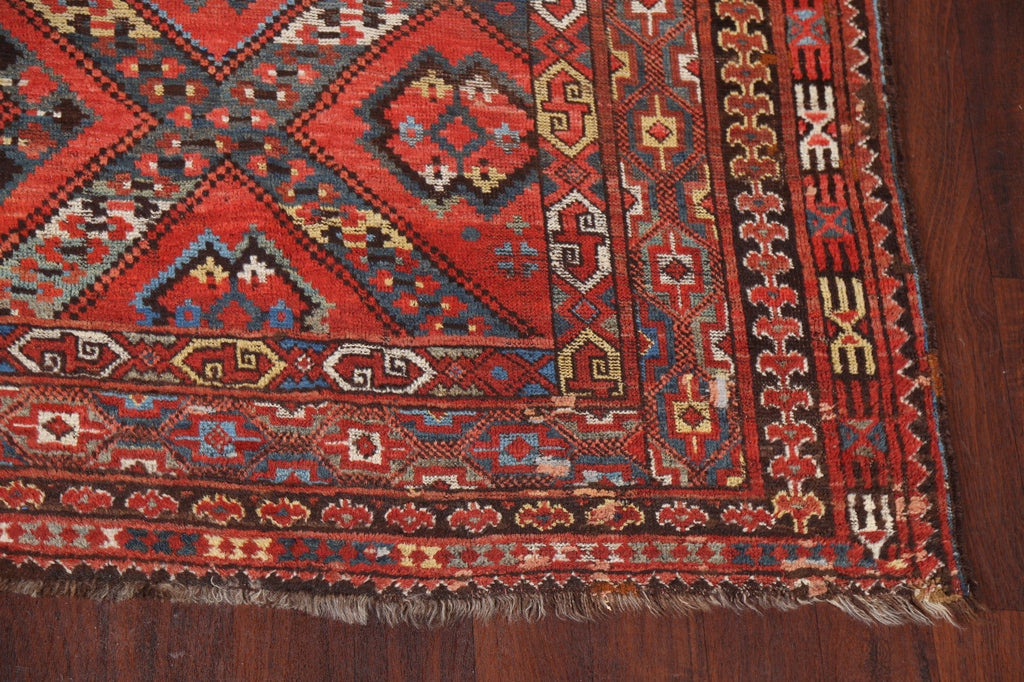 Pre-1900 Antique Vegetable Dye Turkoman Bashir Persian Rug 9x20