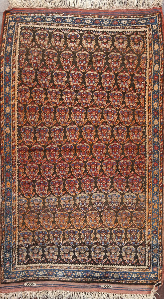 Antique Vegetable Dye Karabakh Oriental Area Rug 4x7