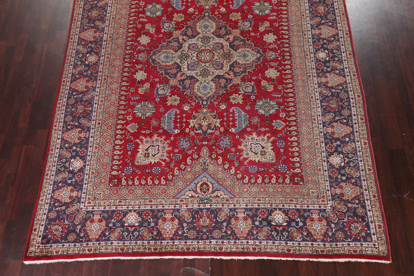 Vintage Wool Red Tabriz Persian Area Rug 8x11