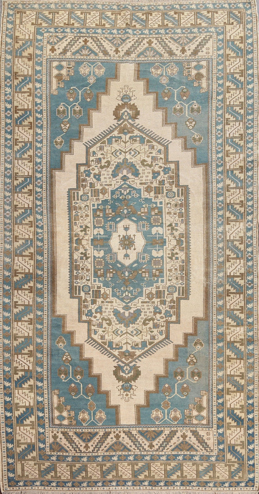 Handmade Wool Anatolian Turkish Area Rug 5x9