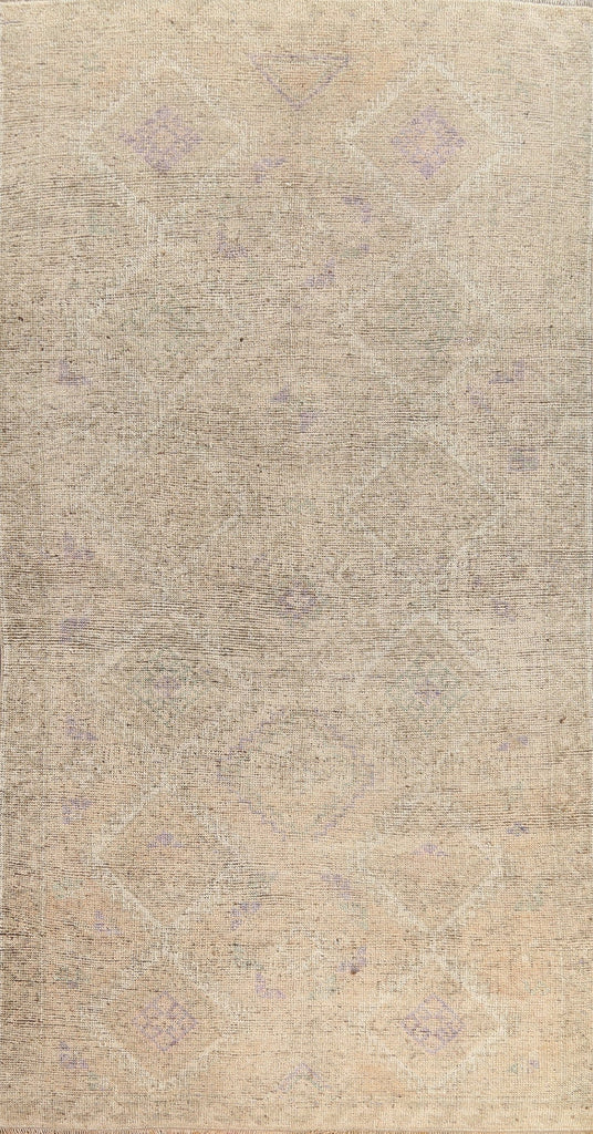 Antique Distressed Oushak Turkish Area Rug 5x11