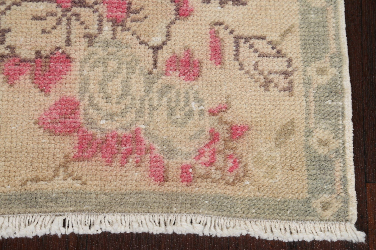 Antique Look Vegetable Dye Oushak Oriental Runner Rug 2x10