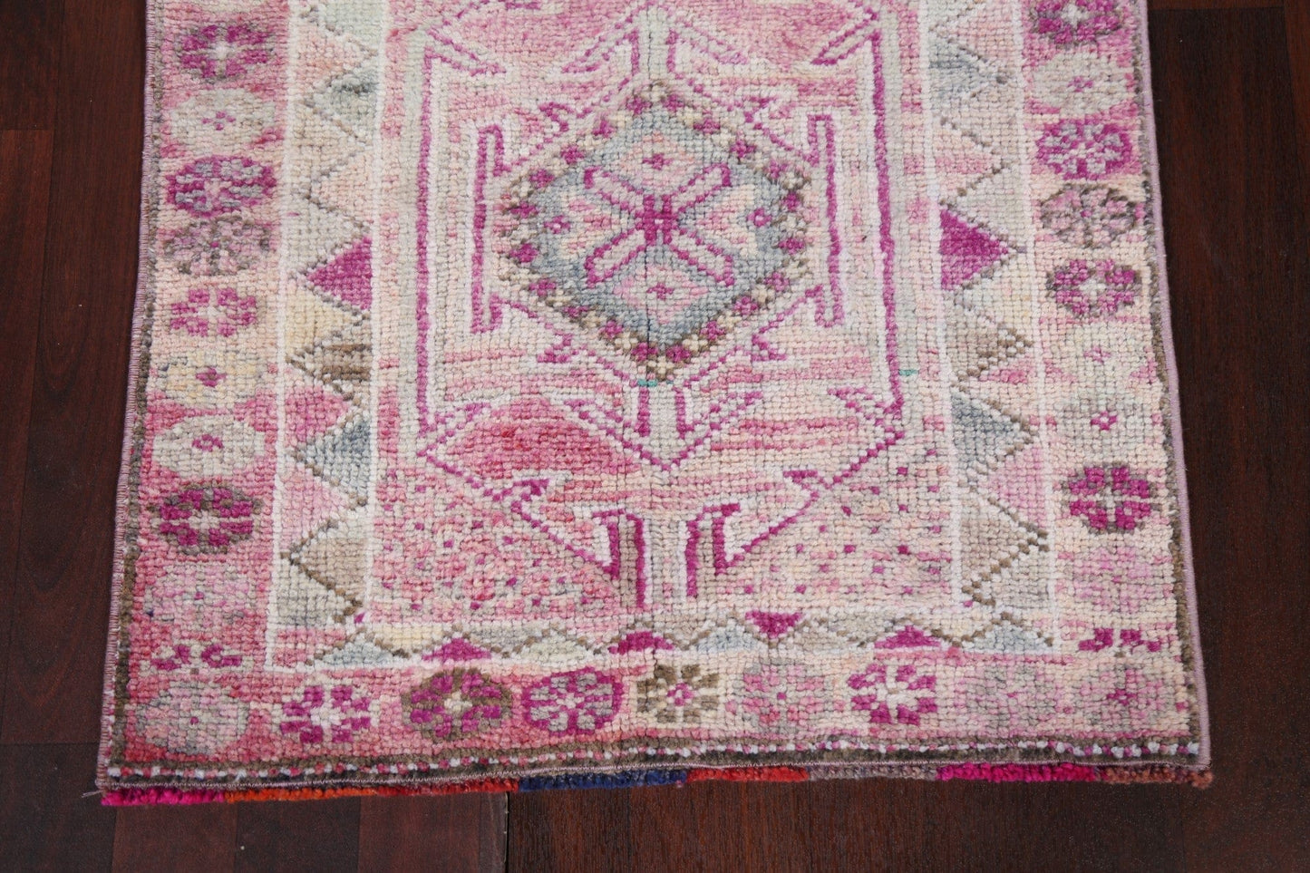 Handmade Wool Anatolian Turkish Runner Rug 3x15