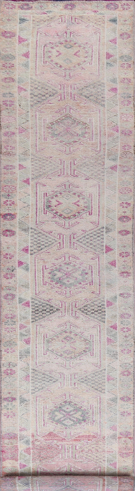 Handmade Wool Anatolian Turkish Runner Rug 3x15