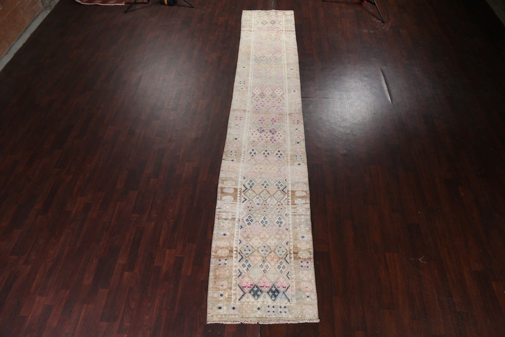 Antique Look Anatolian Turkish Runner Rug 3x16