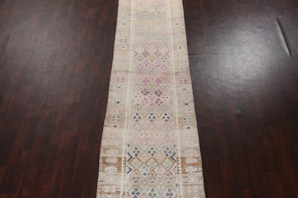 Antique Look Anatolian Turkish Runner Rug 3x16