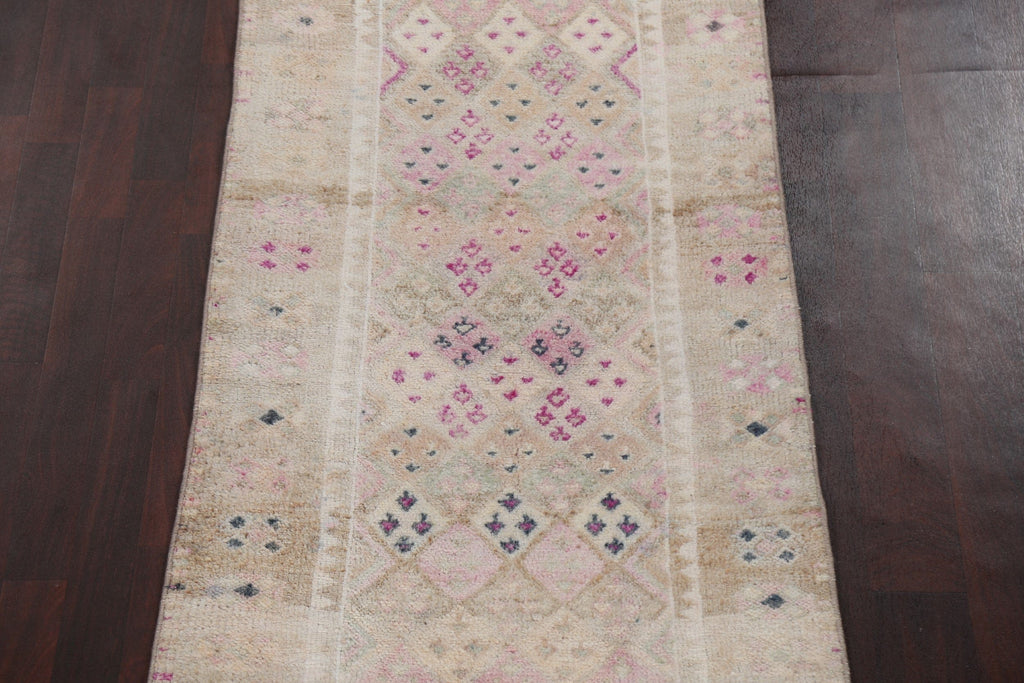 Antique Look Anatolian Turkish Runner Rug 3x16