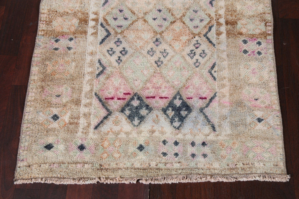 Antique Look Anatolian Turkish Runner Rug 3x16