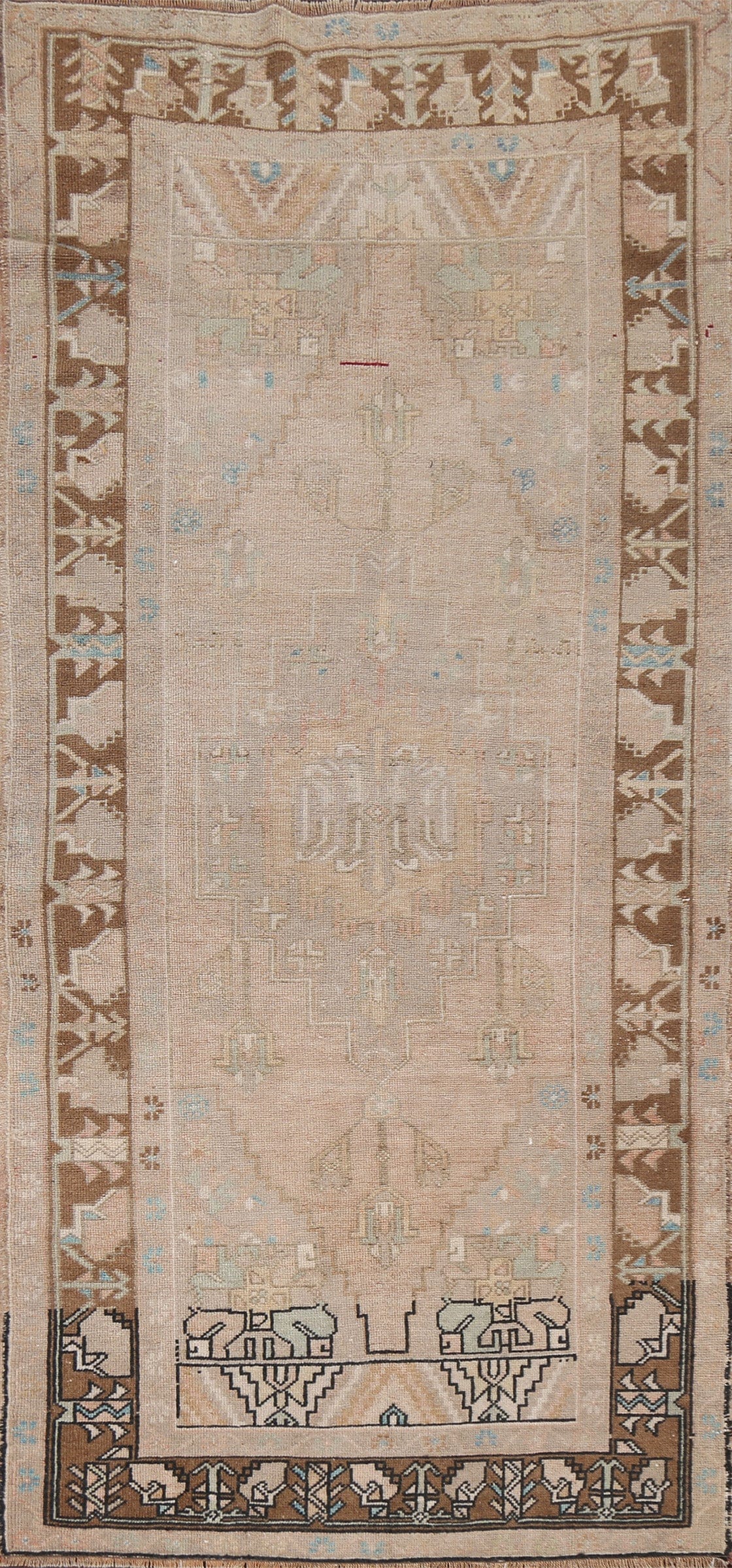 Antique Look Distressed Oushak Turkish Rug 4x8